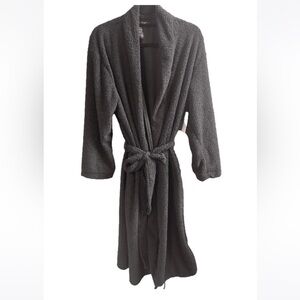 NWT Rene Rofe fuzzy black long robe. Size Large.